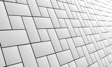 White cube structure. Abstract futuristic background. 3d renderingの写真素材