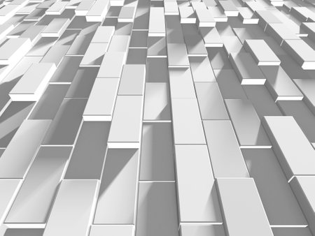 White cube structure. Abstract futuristic background. 3d rendering
