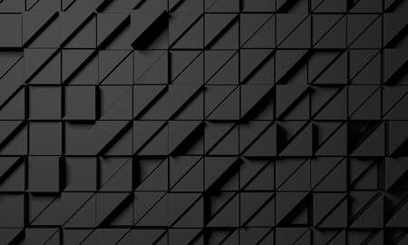 Dark Chaotic Polygon Surface Background. 3d rendering illustrationの写真素材