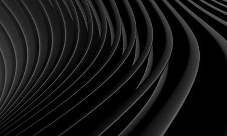 Dark elegance stripes waves pattern background. 3d renderingの写真素材
