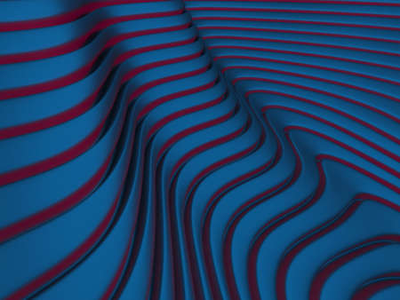 Colorful abstract background.. Wavy stripes design template. 3d rendering