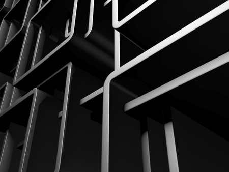 Dark silver cubes. Abstract metallic background. modern design. 3d rendering