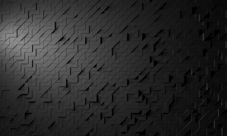 Abstract Dark Cubes Futuristic Design Background. 3d rendering illustration