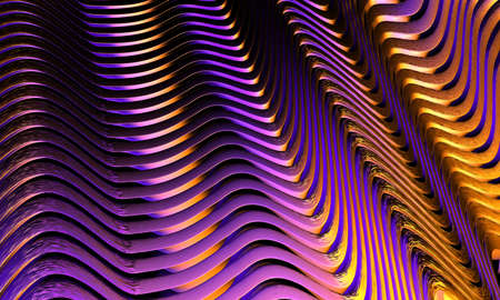 Colorful abstract background.. Wavy stripes design template. 3d rendering