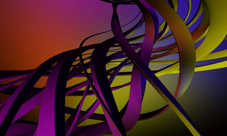 Colorful abstract background.. Wavy stripes design template. 3d rendering