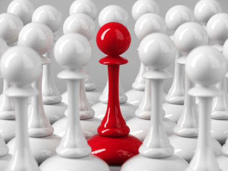 Chess pawn outstanding. leadership concept. competitive advantage. 3d renderingの写真素材