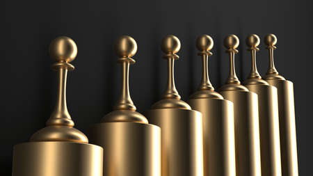 Chess pawn outstanding. leadership concept. competitive advantage. 3d renderingの写真素材