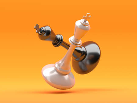 Chess king business concept, leader and success. 3d rendering