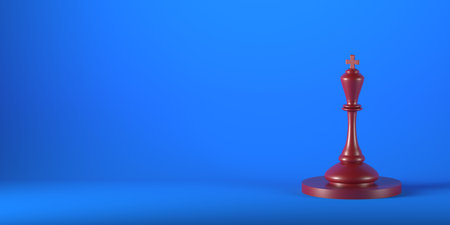Chess king. Leader success concept. business leader concept. 3d renderingの写真素材