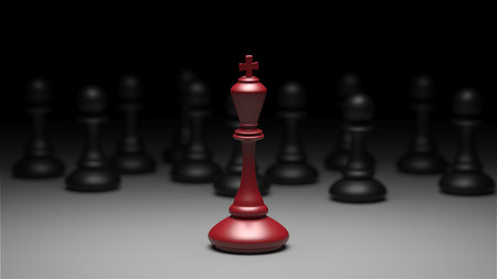 Chess king. Leader success concept. business leader concept. 3d renderingの写真素材
