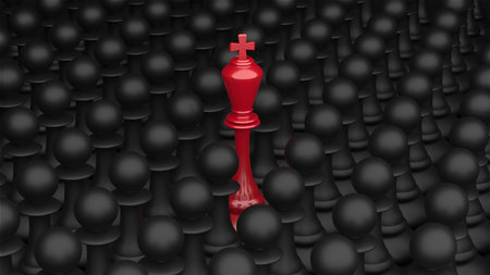 Chess king. Leader success concept. business leader concept. 3d renderingの写真素材