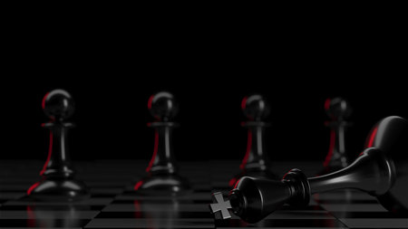 Chess king. Leader success concept. business leader concept. 3d renderingの写真素材