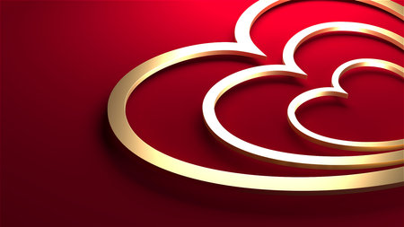 Design mock up background for Valentines day. 3D renderingの写真素材