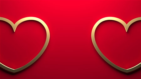 Design mock up background for Valentines day. 3D renderingの写真素材