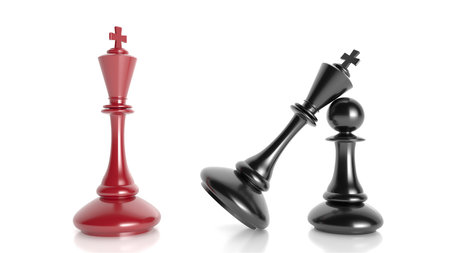 Chess king. Leader success concept. business leader concept. 3d renderingの写真素材