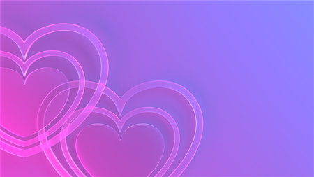 Valentine day design concept. love background. 3D renderingの写真素材