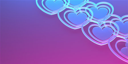 Design mock up background for Valentines day. 3D rendering