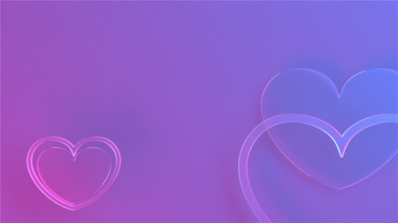 Design mock up background for Valentines day. 3D renderingの写真素材