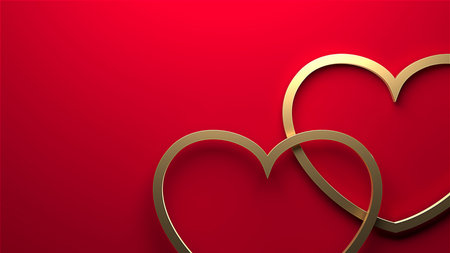 Valentine day design concept. love background. 3D renderingの写真素材