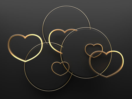 Design mock up background for Valentines day. 3D renderingの写真素材
