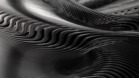 Abstract waves 3D rendering background. modern design. digital wallpaper. elegant posterの写真素材