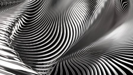 Abstract waves 3D rendering background. modern design. digital wallpaper. elegant posterの写真素材