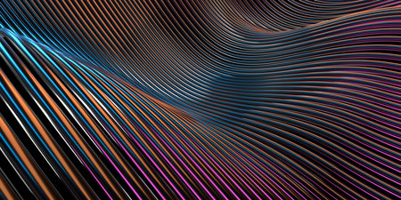 Abstract waves 3D rendering background. modern design. digital wallpaper. elegant posterの写真素材