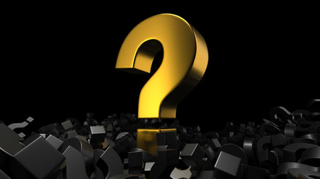 Question mark heap. Promlem solution concept. FAQ background. Many queries and doubts.3d renderingの写真素材