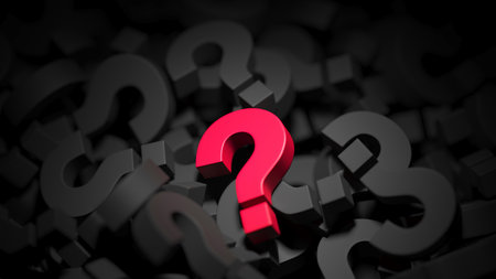 Question mark heap. Promlem solution concept. FAQ background. Many queries and doubts.3d renderingの写真素材