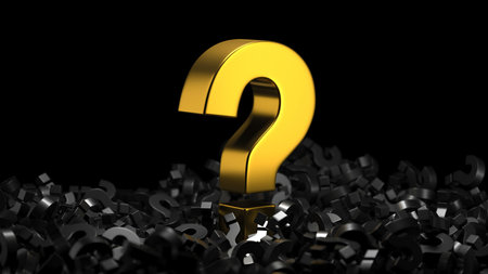 Question mark heap. Promlem solution concept. FAQ background. Many queries and doubts.3d renderingの写真素材
