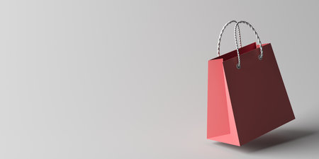 shopping bags. Business and online shopping concept. 3d renderingの写真素材