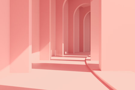 Empty floor and room. modern background. open space interior. 3d renderingの写真素材