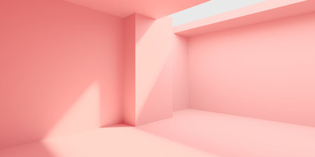 Empty floor and room. modern background. open space interior. 3d renderingの写真素材
