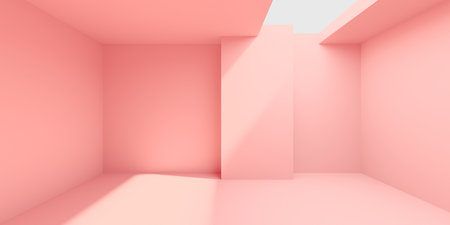 Empty floor and room. modern background. open space interior. 3d renderingの写真素材