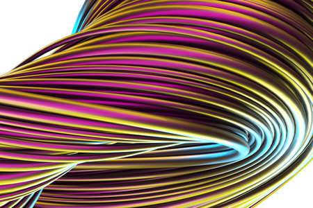 Abstract dynamic waves colorful background. Modern colorful flow poster. 3d renderingの写真素材