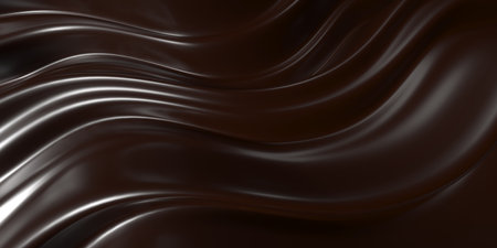 chocolate background. Melted choco mass. Cocoa coffee milk flow. 3d renderingの写真素材
