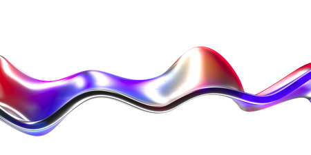 Abstract fluid holographic neon wave bright background. Spectrum modern gradient shape. 3d renderingの写真素材
