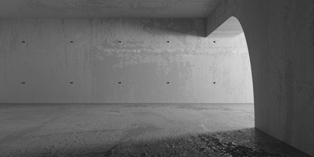 Abstract architecture background. Modern concrete room. 3d renderingの写真素材