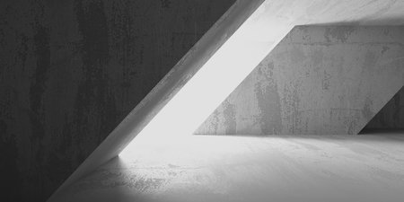 Abstract architecture background. Modern concrete room. 3d renderingの写真素材