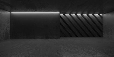 Abstract architecture background. Modern concrete room. 3d renderingの写真素材