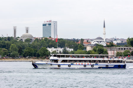Istanbul City Passenger Ship. Ferry boat. sea voyageのeditorial素材