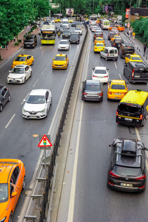 Turkey, Istanbul - June 20, 2022: Istanbul street road traffic. street view