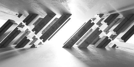Abstract architecture background. Modern concrete room. 3d renderingの写真素材