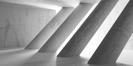 Abstract architecture background. Modern concrete room. 3d renderingの写真素材