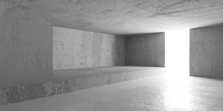 Abstract interior design concrete room. architectural background. 3d renderingの写真素材