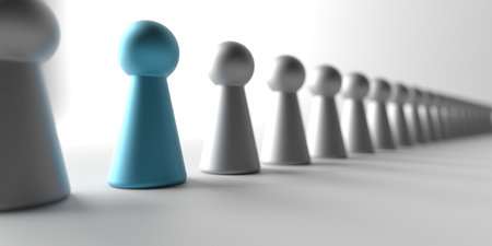 crowd business organization. Leadership and teamwork concept. 3D renderingの写真素材