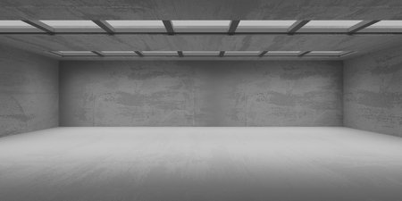 Abstract architecture background. Modern concrete room. 3d renderingの写真素材