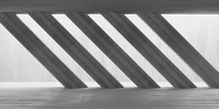 Abstract architecture background. Modern concrete room. 3d renderingの写真素材