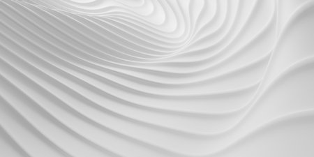 Wavy glossy abstract stripes background. 3d rendering