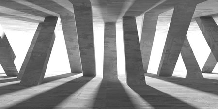 Abstract architecture background. Modern concrete room. 3d renderingの写真素材